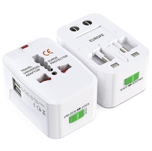 Evrensel seyahat adaptörü ab Hanging abd İngiltere asılı kutu ve taşınabilir çanta ile <span class=keywords><strong>2</strong></span> <span class=keywords><strong>USB</strong></span> 12W