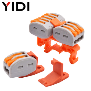 YIDI Electrical Quick Wire Connector Splitter Universal Compact Lever <strong>Push</strong> in Din Rail <strong>Terminal</strong> <strong>Spring</strong> Clamp <strong>Block</strong> 2 3 4 5 8 Pin - Product Image 6