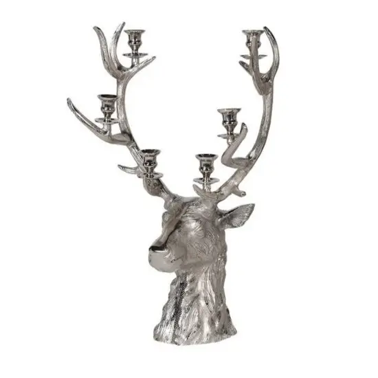 Silver Metal Reindeer Candle Holders Animal Candle Holders for Decoration and Lighting Wedding Centerpiece Table Decor