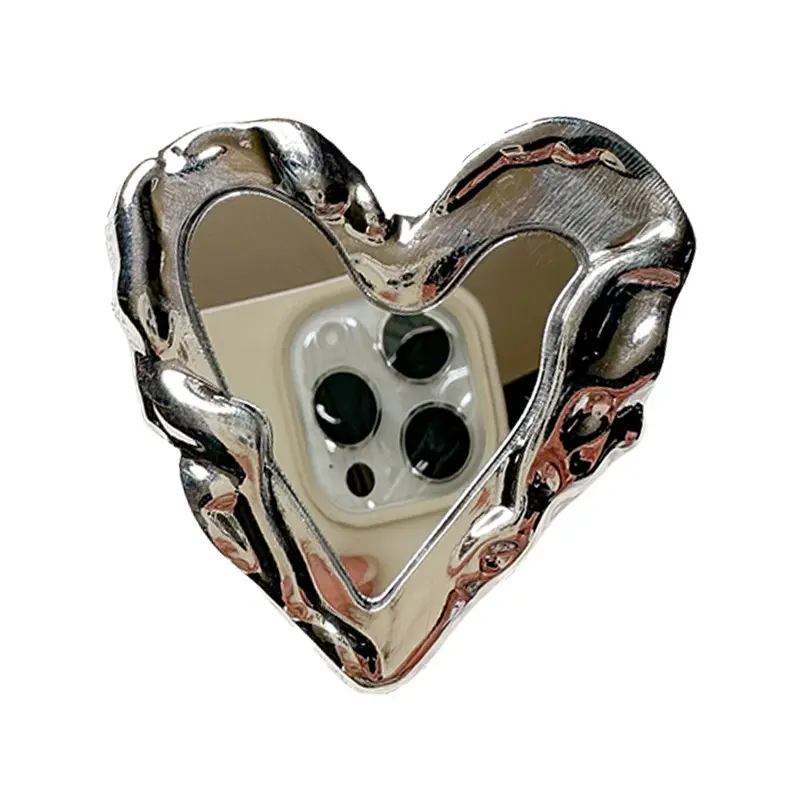 INS น่ารัก 3D โลหะหัวใจรักผู้ถือโทรศัพท์จับ Tok Griptok แหวนนิ้วยืนซ็อกเก็ตสนับสนุนสําหรับโทรศัพท์ Samsung อุปกรณ์เสริมโทรศัพท์
