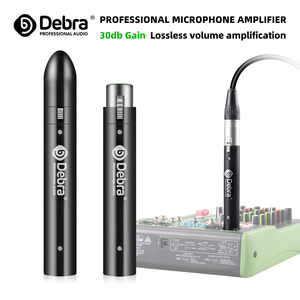 Amplificador de micrófono de ganancia profesional de 30db, aumento de volumen sin pérdidas para mezclador de Audio XLR con cable, Material metálico - Product Image 6