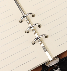 A5 6-ring Loose-leaf cuoio Business Notebook con una cerniera schede calcolatrice penna File essenziali per viaggi d'affari - Product Image 6