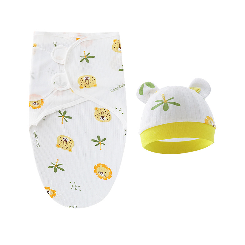 Couverture à tête de lion + bonnet
