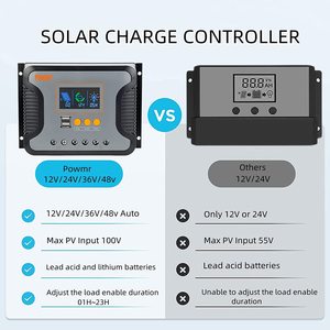 PowMr PWM Solar regler 30A 60A 80A 100V Solar laderegler 12/24/48V Auto Solar Laderegler - Product Image 3