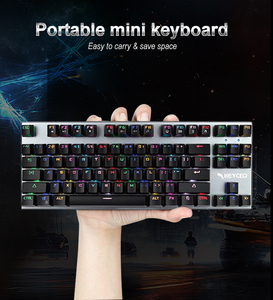 TKL Mechanical <strong>Keyboard</strong> Wired USB RGB Backlight Support Software High Quality Metal case Support OEM <strong>Keyboard</strong> Gaming - Product Image 2