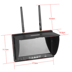 LS-5802D 7英寸液晶手持显示器5.8G DVR，带双接收视频遥控器 - Product Image 2