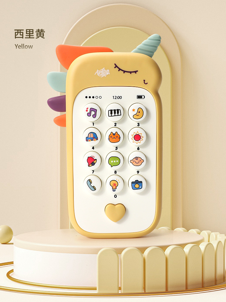 Téléphone licorne jaune