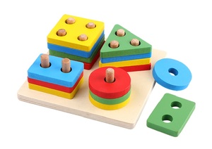 עץ תינוק יצירתי מותאם אישית בלוקים צורה גיאומטרית צעצוע ילדים להארה צעצועים בגיל הרך - Product Image 5