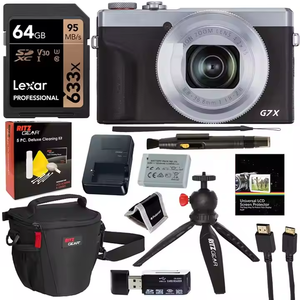 Power Shot G7X Mark III数字无反光镜4.2x光学变焦镜头CMOS传感器SD兼容1080p黑色新盒 - Product Image 1