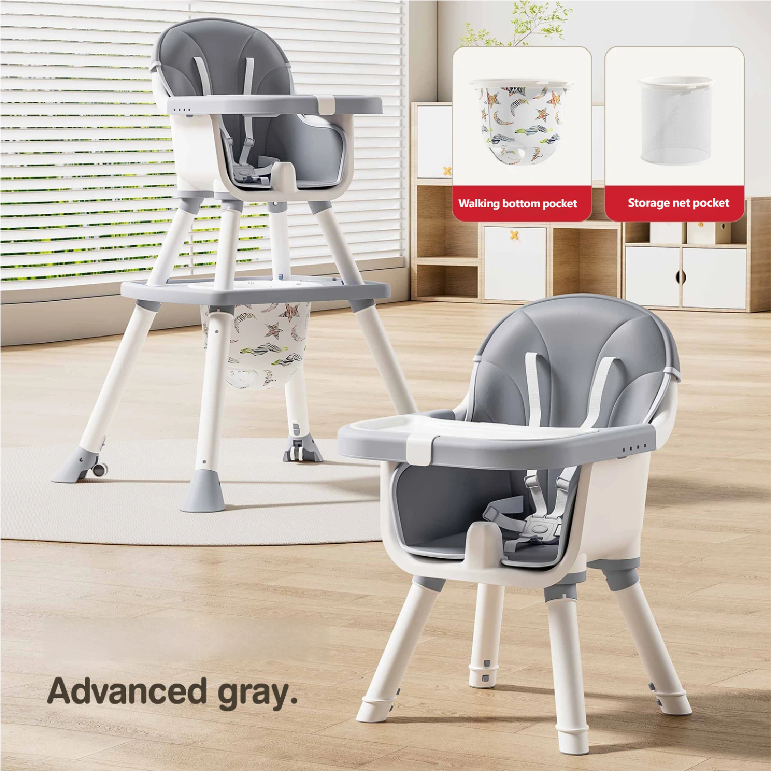 Chair+Cushion+storage basket+seat pocket