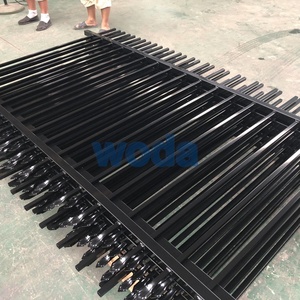 Wholesale Modular <strong>6</strong> Foot Tall <strong>8</strong> Foot Wide Aluminum <strong>Fence</strong> with Spearhead Top and Gates Galvanized Frame Tubular Design