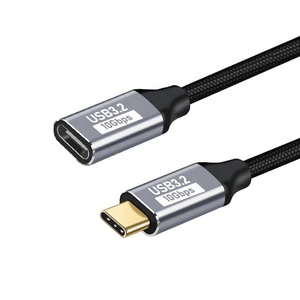Cable de extensión macho a hembra tipo C de fábrica USB 3,2 GEN2 Cable adaptador de transferencia de datos de alta velocidad PD100W Cable de carga rápida - Product Image 1
