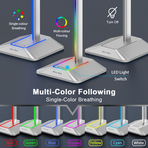 Fabrika yeni arı RGB oyun kulaklığı ekran standı USB 2.0 tip-c 2.0 kulaklık braketi tutucu Mounts & standları ile LED ışıkları - Product Image 2