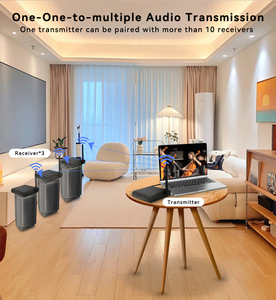 Transmisor y receptor de audio digital inalámbrico AKAudio 2,4G Entrada y salida TX RX RCA con amplio rango de 20 metros - Product Image 2