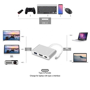 <strong>Computer</strong> <strong>Networking</strong> 3 in 1 USB C Hubs USB C to 4K HD MI, USB C, USB 3.0 - Product Image 4