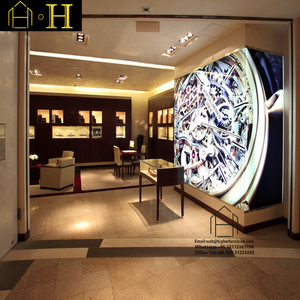 高端设计手表店装饰手表架玻璃旋转展示架LED灯柜销售 - Product Image 4