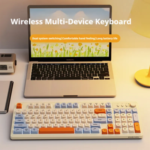 2.4G Bluetooth/Dual Mode Hot-Swappable RGB LED retroilluminato tastiera da gioco 87 tasti Wireless meccanica numerica asse Gateron tastiera