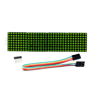 MAX7219 Dot Matrix Module 4-in-1-Display mit 5P rot-grünen und blauen Kabeln für Mikrocontroller-Entwicklungs platinen - Product Image 6