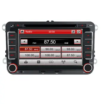 Kit multimídia automotivo com dvd player, 2din, 7 ", rádio, com gps, para vw, passat polo, golf 5, 6, touran tiguan ASSENTO SKODA