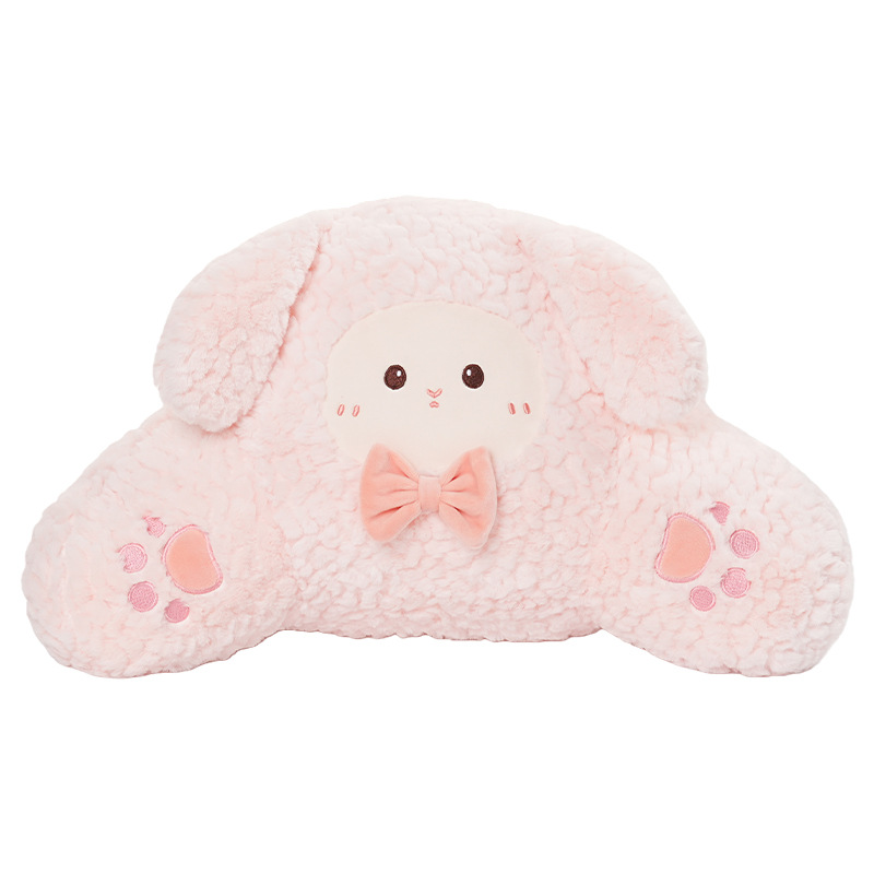 Support de taille lapin en peluche rose