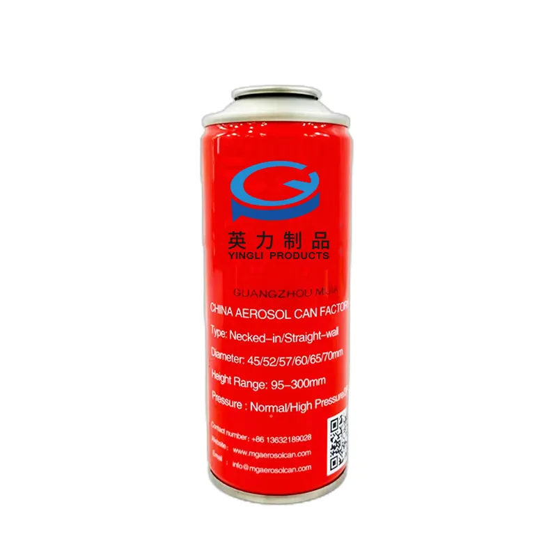 エアゾールブリキ缶サイズ52*130mm & 52 * 195mm空のスノーエアゾールスプレー缶バルブ & ノズル付き