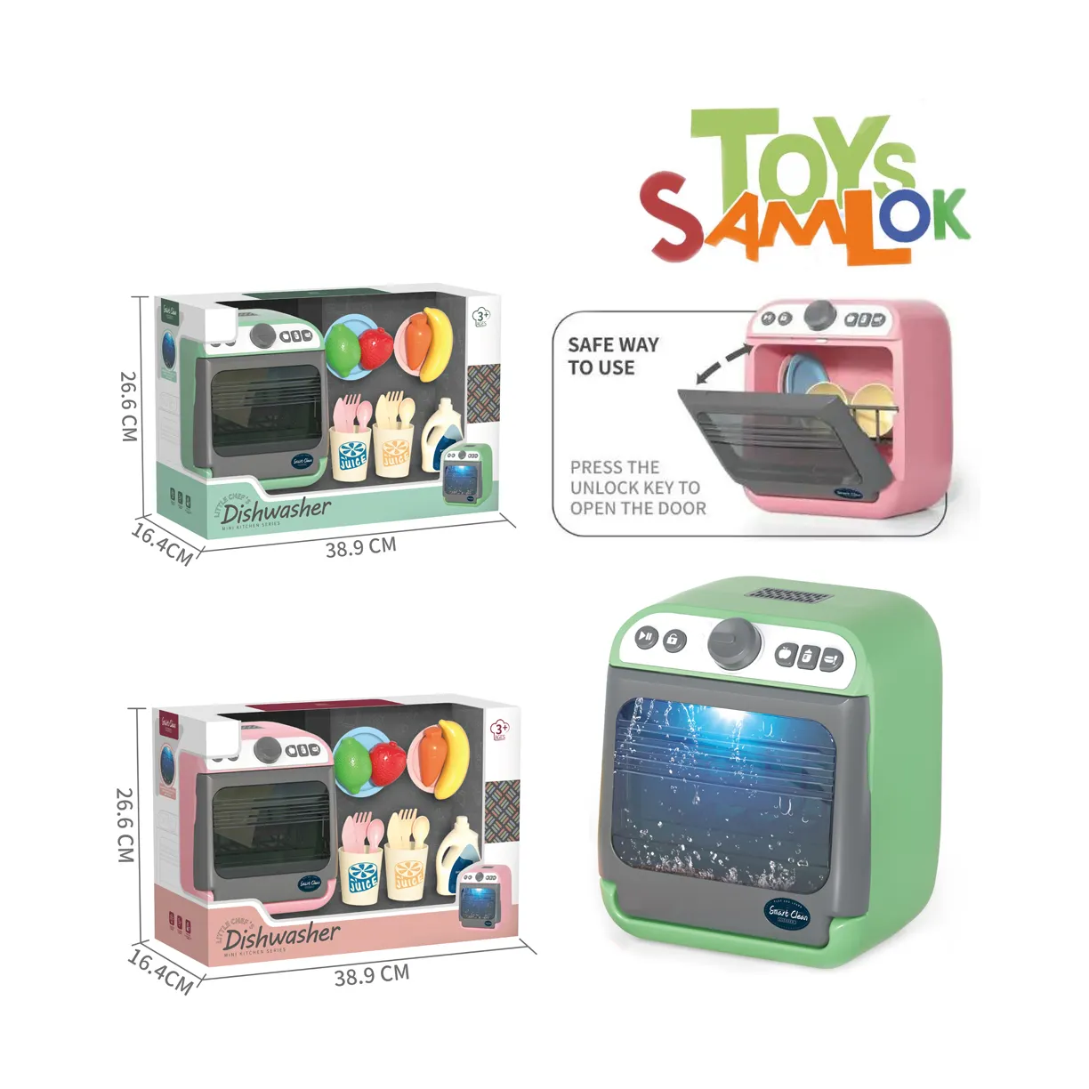 Samlok simüle ev aletleri rol-oyuncak yıkama makine oyuncak otomatik yıkama makinesi