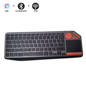Teclado retroiluminado con diseño alemán recargable, teclado inalámbrico con control remoto Azerty con teclado español para Android TV - Product Image 1