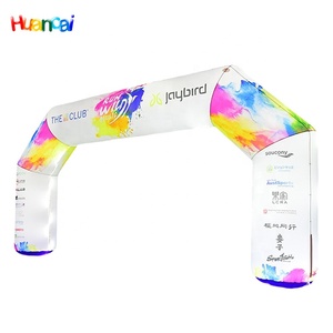ซุ้มประตูเป่าลม Arco แบบเติมได้พร้อมไฟ LED สำหรับตกแต่งการแข่งขันกลางแจ้งโฆษณาตามสั่ง - Product Image 2