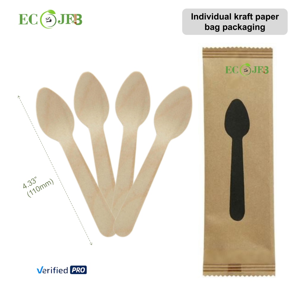 4.33inch/110mm Individual package wooden spoon