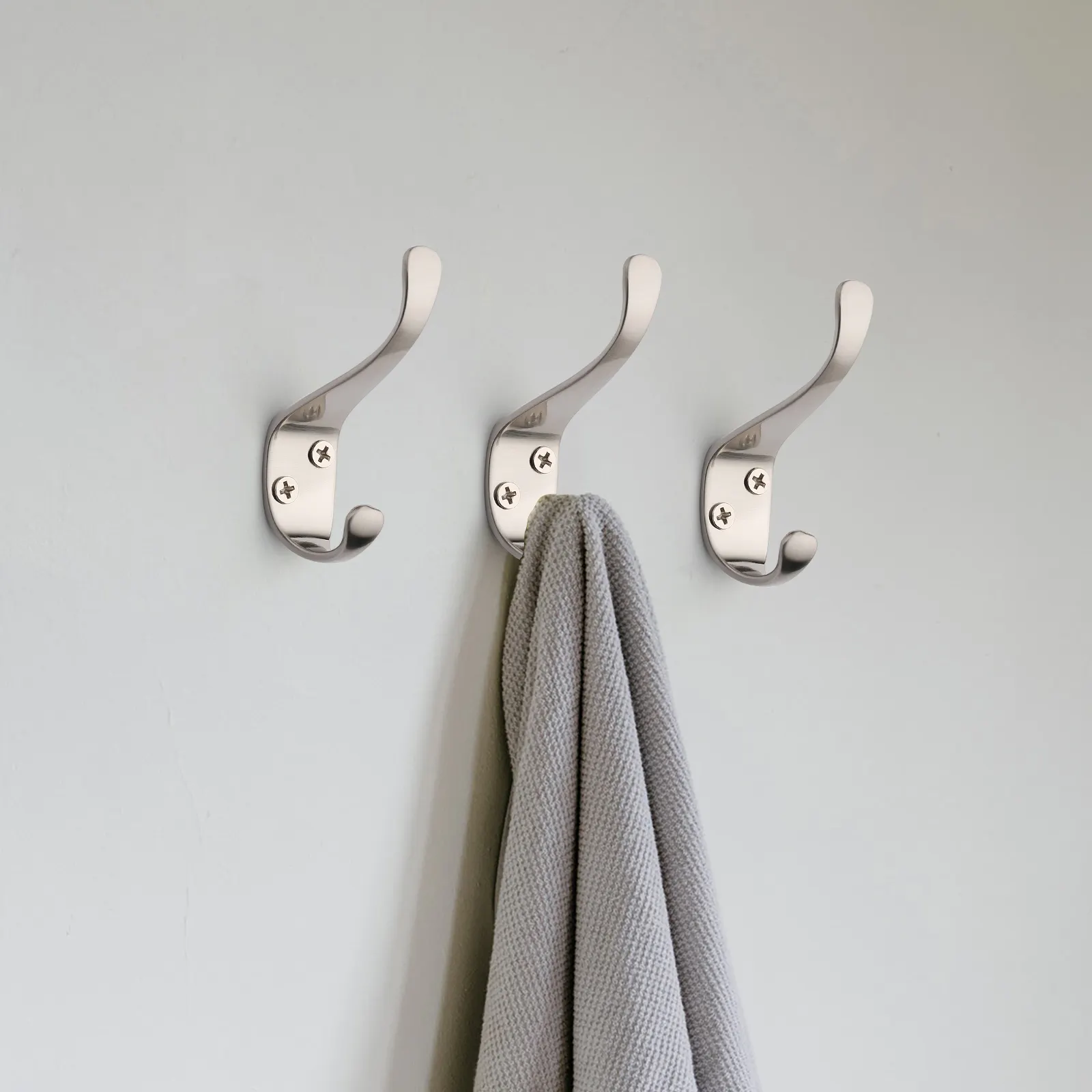 Moderne Stijl Goud Zwart Doek Jas Muur Haken Hangers Zware Zinklegering Metalen Muur Gemonteerde Dubbele Tanden Goud Muur haken