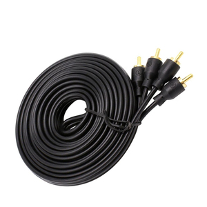 工厂热卖汽车立体声音频电缆2R-2R插头，带RCA连接器线束，用于放大器改装 - Product Image 5