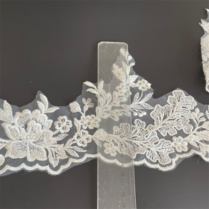 定制时尚16厘米叶设计涤纶缝纫刺绣蕾丝镶边珠子亮片 - Product Image 6