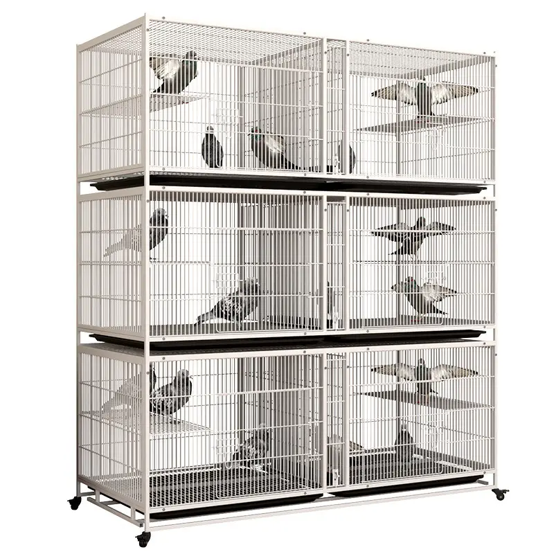 قفص تربية كبير متعدد الطبقات 4 طبقات قابل للطي للبيع قفص طيور الحب قابل للنقل