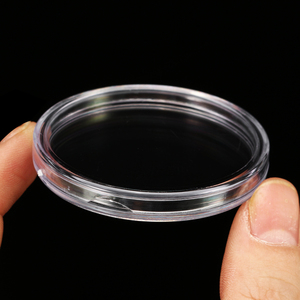 25MM kleines rundes Gehäuse für Palladium münzen Aufbewahrung sbox für durchsichtige Plastik münzen für kanadische Goldmünzen