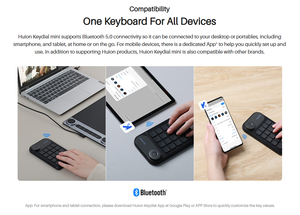 Huion-teclado ergonómico K20 de una mano, combina 18 teclas personalizadas con un controlador de dial, miniteclado - Product Image 4