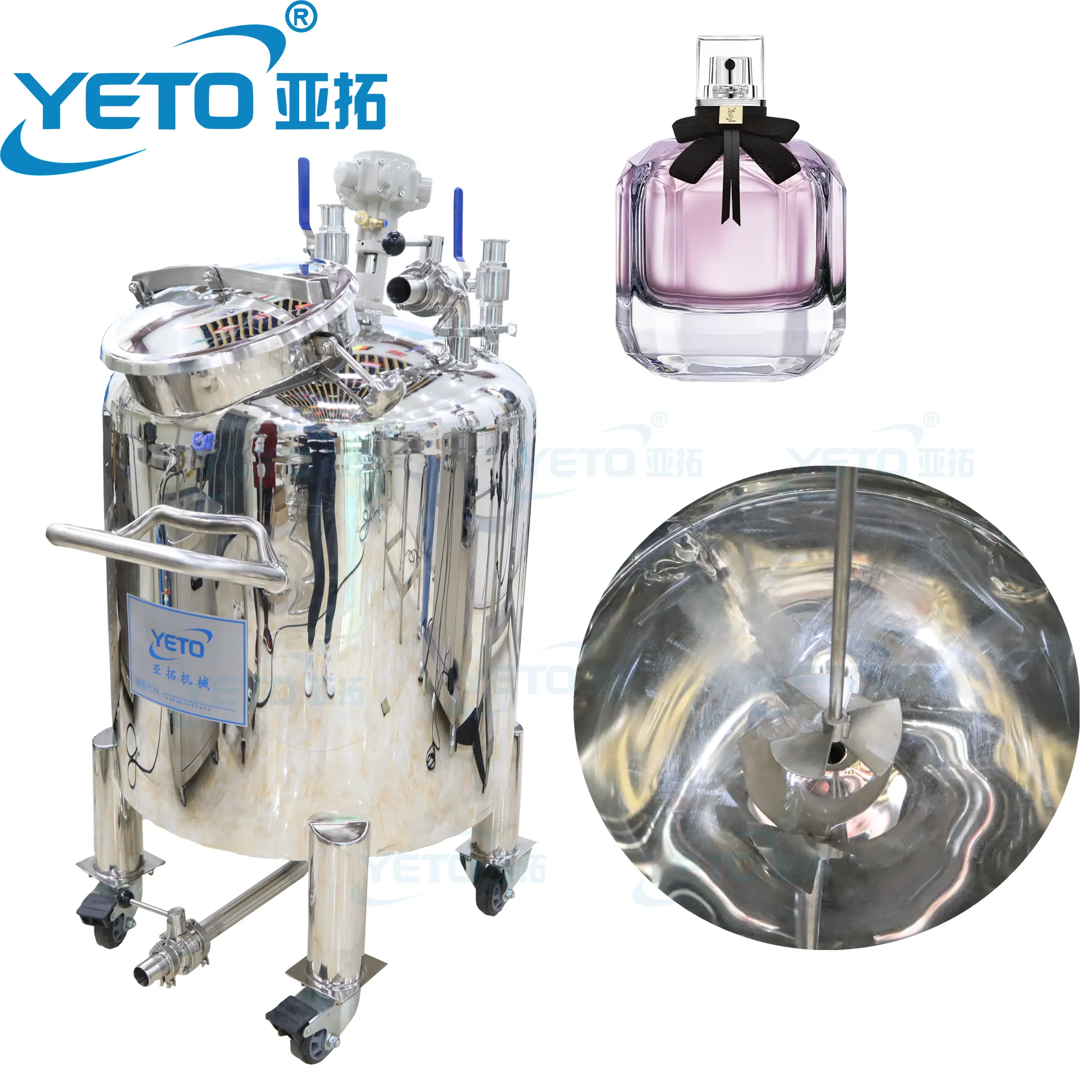 YETO-Perfume Making Machine Production Line Perfume Manufacturing Mixing Tank With Filter Fragrance Machine Mixer Perfume Mixing