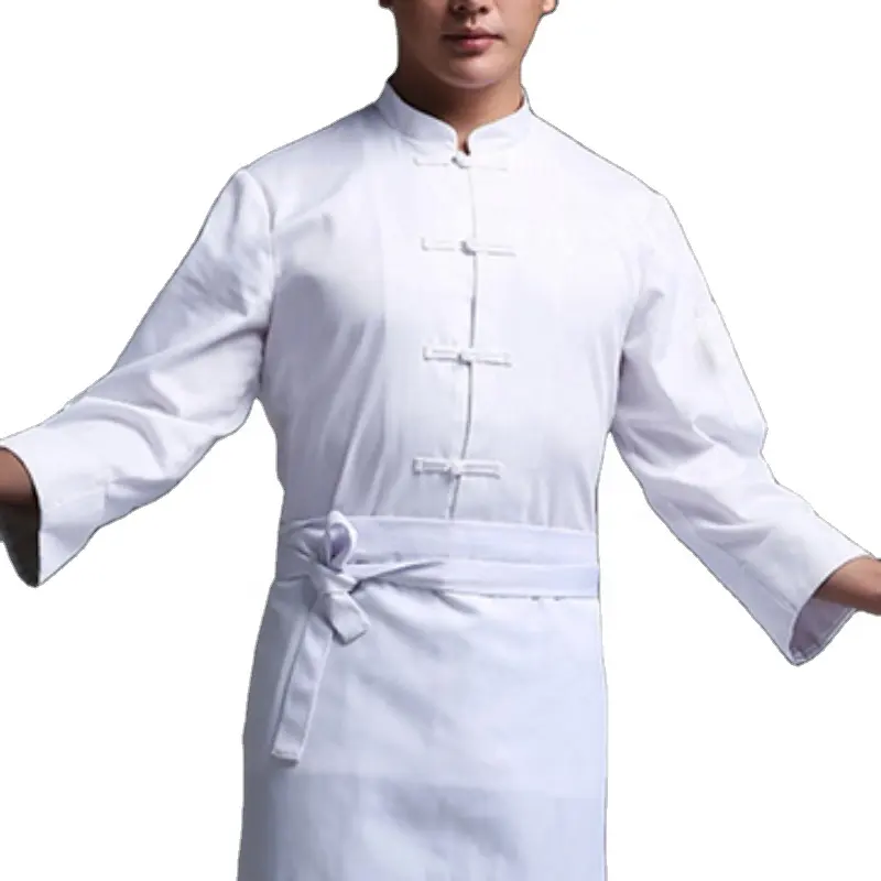 Estilo chino servicio de comida chaqueta de Chef restaurante uniforme hotel cocina ropa de trabajo