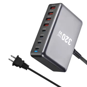 320W USB C şarj tipi C PD 100W 65W GaN hızlı şarj 4 USB-C + 4 USB-A 8 port masaüstü şarj cihazı istasyonu için Tablet telefon dizüstü - Product Image 2