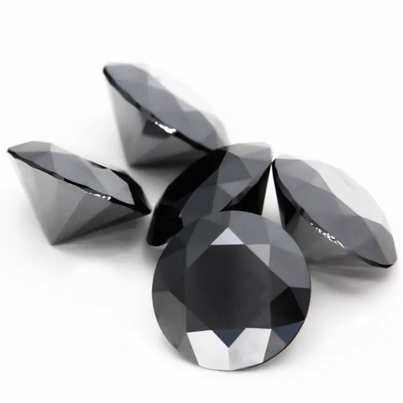 도매 합성 블랙 색상 모이사나이트 VVS 다이아몬드 0.5-20CT 캐럿 D 색상 VVS 5-18mm 느슨한 모이사나이트