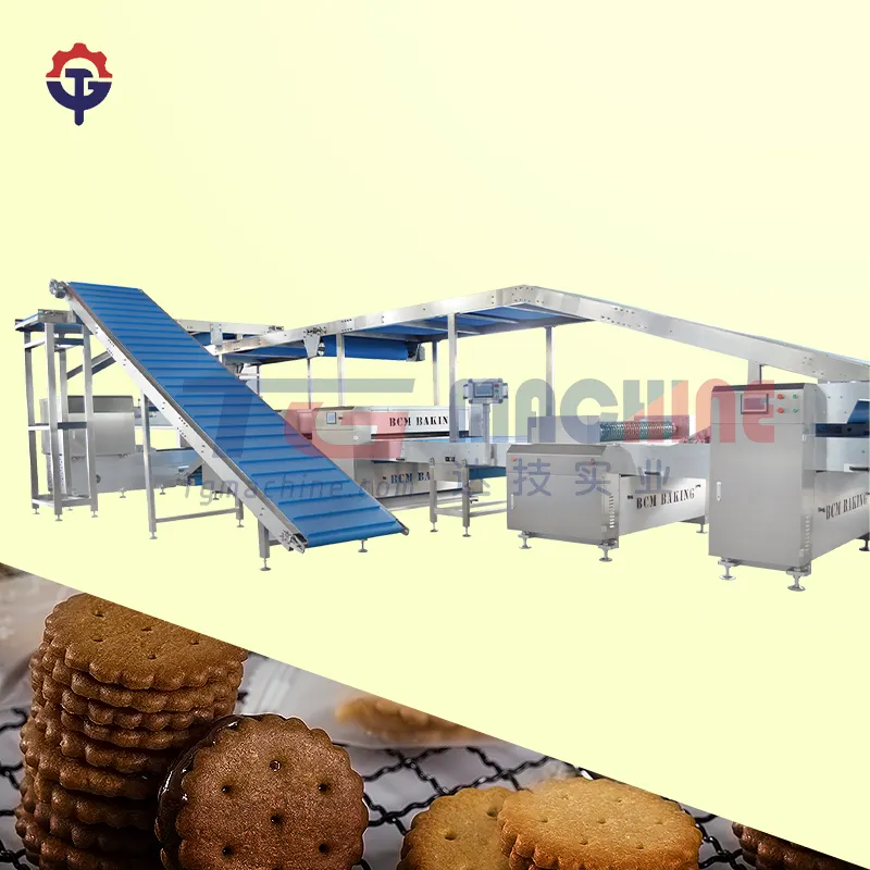 Línea de producción de panadería industrial automática, túnel de gas, horno para pan, galleta, pastel, hornear galletas