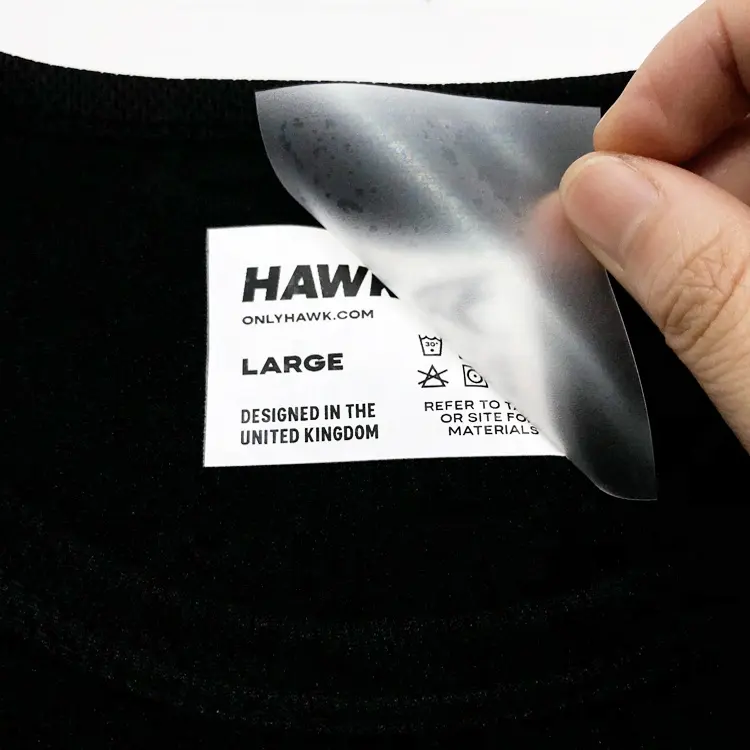 Étiquette de transfert de cou Logo de transfert de chaleur personnalisé pour vêtements Étiquette de taille d'étiquette de chemise d'étiquette de cou personnalisée