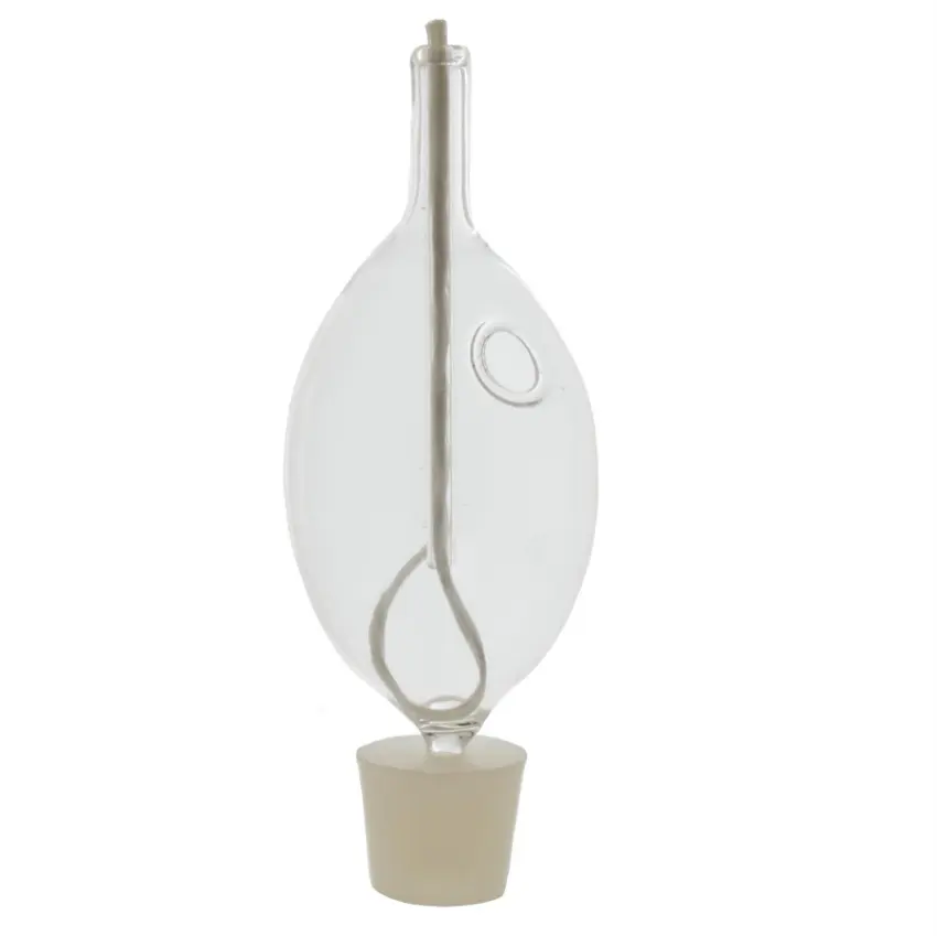 Mini lampade a olio Shabbat di paraffina in vetro borosilicato trasparente soffiato a mano