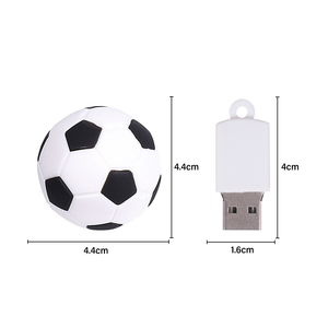 3D 2D 128GB <span class=keywords><strong>USB</strong></span> 2.0闪存驱动器新奇卡通足球高传输速度悬垂记忆棒