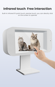 3Dホログラフィックディスプレイ21.5インチ広告タッチスクリーンモニターボックス展示会用インタラクティブ透明LCDディスプレイキャビネット - Product Image 2