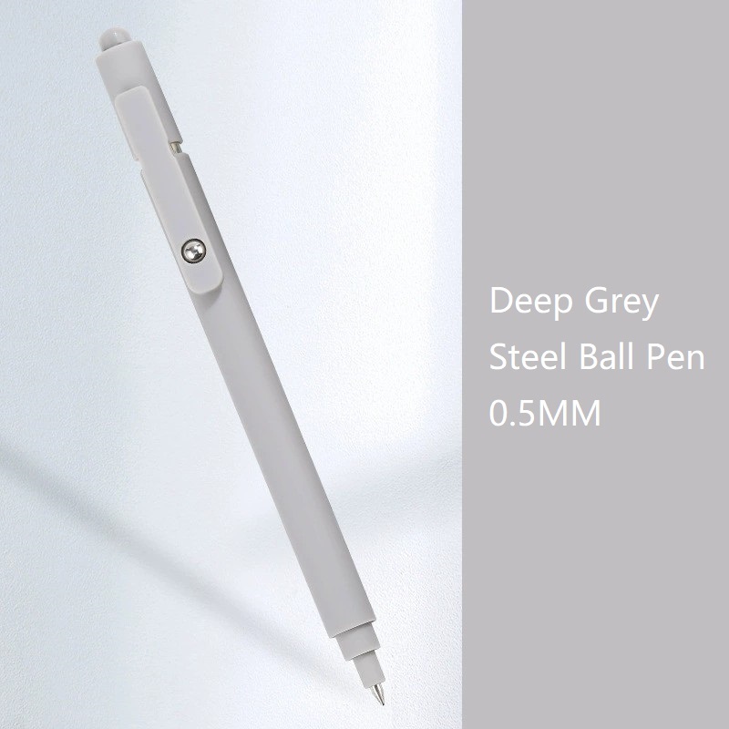 Penna a sfera in acciaio grigio intenso