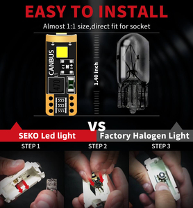 194 168 T10 W5W หลอดไฟ LED Canbus ข้อผิดพลาดฟรีไม่มีขั้วมากสดใสสำหรับศูนย์หางสูงติดหยุดไฟสีแดงสดใส - Product Image 2