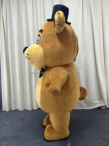 弗雷迪的主题熊吉祥物服装2.6米充气<span class=keywords><strong>FNAF</strong></span>弗雷德熊毛茸茸的服装，用于角色扮演派对和狂欢节销售