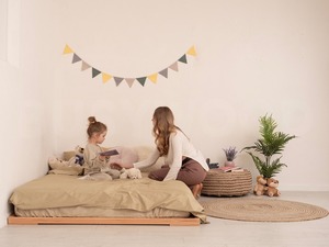 Vloerbed Futonbasis Japans Schrijnwerk Bedframe <span class=keywords><strong>Platform</strong></span> Bed Pallet Bed Laag Profiel Bed Tatami Bed Minimalistisch Houten Slaapkamerbed - Product Image 5