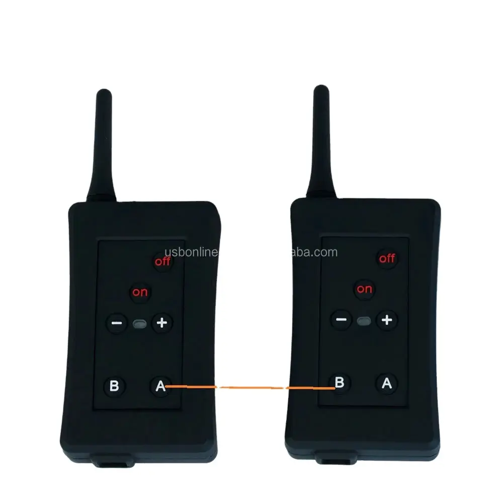 Intercomunicador impermeable para árbitro de fútbol, walkie-talkie de largo alcance, 2 unidades, 1200m, 4 Usuarios