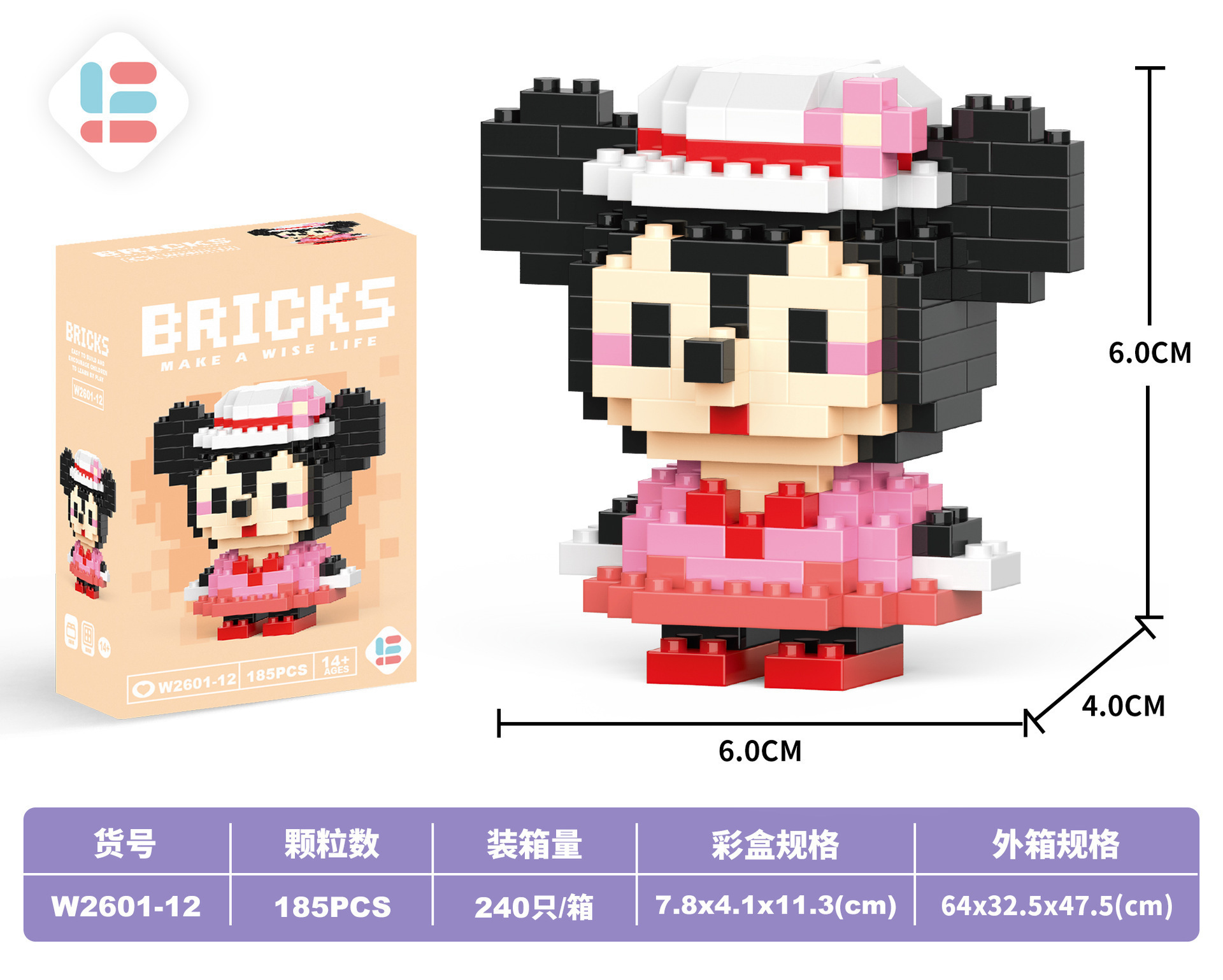 M3012 mini nini topi-185 pz